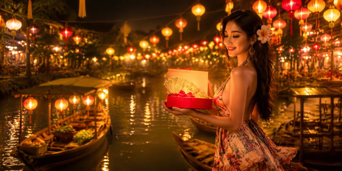 Không khí chợ đêm Huế với người dùng trải nghiệm dịch vụ cá cược trực tuyến trên điện thoại